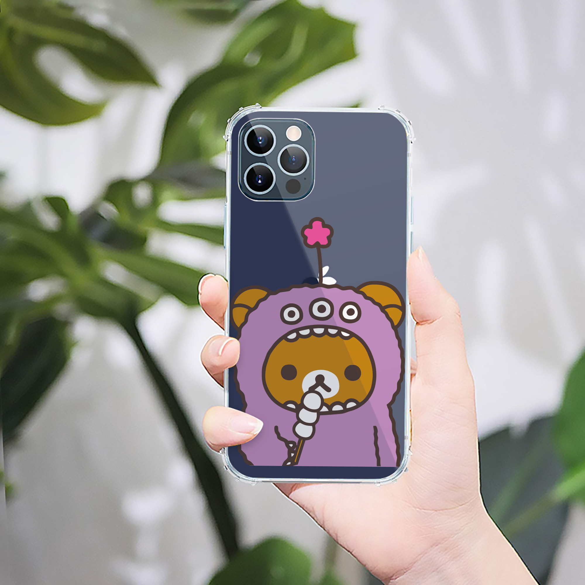 （画像用） リラックマ リラックマ キイロイトリ Rilakkuma Korilakkuma Kiiroitori 【iPhone 12シリーズ対応】透明スマホケース（クリアソフトケース）